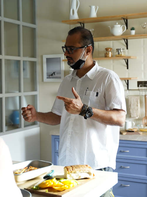 Behind the scenes from ad shoot